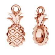 Breloque ananas 14 mm en Argent 925 doré rose  x1