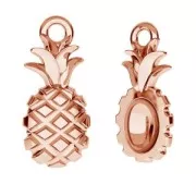 Breloque ananas 14 mm en Argent 925 doré rose  x1