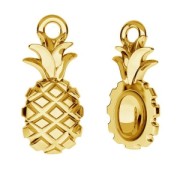 Breloque ananas 14 mm en Argent 925 Doré à l'or fin x1