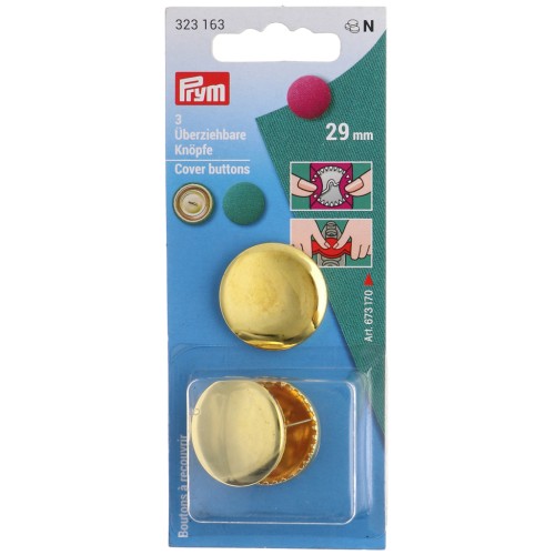 3 Boutons à recouvrir 29 mm pour customisation