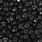 Perles facettées en verre tchèque Micro Spacers 2x3 mm Jet  x50