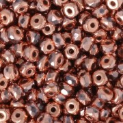Perles facettées en verre tchèque Micro Spacers 2x3 mm Capri Gold Full x50|raw }}