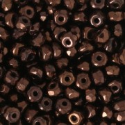 Perles facettées en verre tchèque Micro Spacers 2x3 mm Dark Bronze x50
