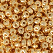 Perles facettées en verre tchèque Micro Spacers 2x3mm 24 K Gold Plated x25|raw }}