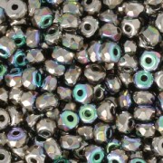 Perles facettées en verre tchèque Micro Spacers 2x3 mm Nickel Plated AB x50|raw }}