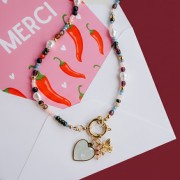 Perles facettées en verre tchèque Micro Spacers 2x3 mm Op Blue Ceramic Look x50