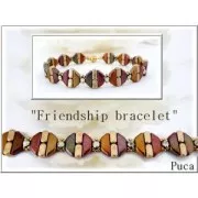 Perles en verre Tinos® par Puca® 4x10 mm Light Copper Mat x10g