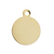 Breloque fine Médaille 14 mm en Gold filled (Or laminé)  x1
