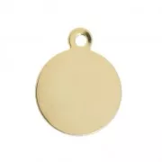 Breloque fine Médaille 14 mm en Gold filled (Or laminé)  x1