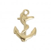 Breloque fine Ancre Marine 15 mm Gold filled (Or laminé)  x1