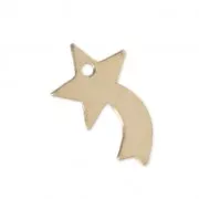 Sequin fin Etoile Filante 12 mm droite en Gold filled (Or laminé)  x1