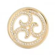 Cabochon en métal avec strass