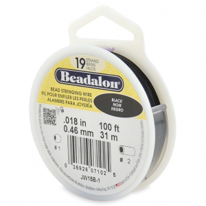 Fil Cablé 19 brins 0.46 mm Noir x 31 m