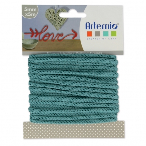 Fil tricotin pour la customisation 5 mm - Green Turquoise x5m