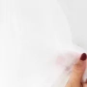 Tissu Organza pour broderie perlée de Lunéville Blanc x1m