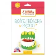 Kit de modelage fimo enfant : Boîte à trésors Croco à faire toi-même