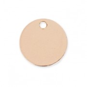 Sequin rond 9 mm - médaille à graver - Rose Gold filled (Or laminé) x1