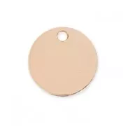 Sequin rond 9 mm - médaille à graver - Rose Gold filled (Or laminé) x1
