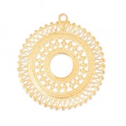 Pendentif décor filigrané 38 mm Doré à l'or fin x1|raw }}