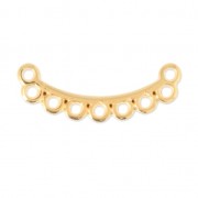 Intercalaire en métal 9 anneaux à personnaliser 28,5 mm Doré à l'or fin x1|raw }}