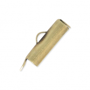 Embout pour tissage de perles rocailles & Delica Miyuki 15x4 mm bronze x1