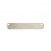 Pendentif intercalaire plaque 2 trous 35 mm Placage Argent fin vieilli