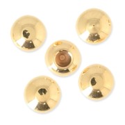 Embouts boule pour cordon 2 mm doré à l'or fin x10|raw }}