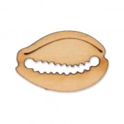 Pendentif Coquillage Cauri en bois 20x13mm - pour création de bijoux fantaisie DIY|raw }}