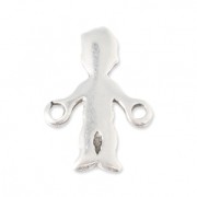 Intercalaire garçon 2 anneaux 17x13 mm Placage Argent fin vieilli 