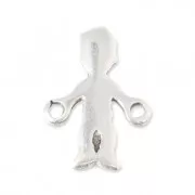 Intercalaire garçon 2 anneaux 17x13 mm Placage Argent fin vieilli 