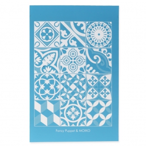Silk Screen Moiko pour Pâte polymère 74x105 mm - Carreaux de ciment 2,5 cm Fancy Puppet