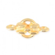 Intercalaire motif chaîne 2 anneaux 12 mm Doré à l'or fin