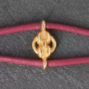 Intercalaire motif chaîne 2 anneaux 12 mm Doré à l'or fin