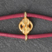 Intercalaire motif chaîne 2 anneaux 12 mm Placage Argent fin vieilli 