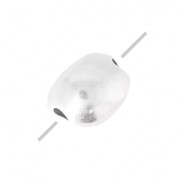 Perles irrégulières 7x6 mm Placage Argent fin vieilli x5|raw }}