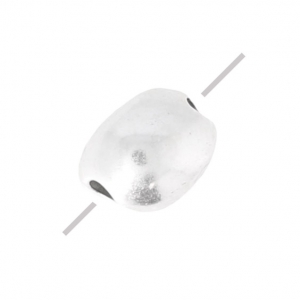 Perles irrégulières 7x6 mm Placage Argent fin vieilli x5