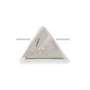 Perle en métal triangulaire 7 mm Placage Argent fin vieilli
