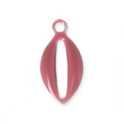 Breloque coquillage Cauri en métal résine époxy 10 mm Bordeaux x 8|raw }}