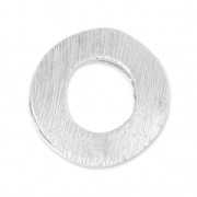 Pendentif design 19 mm pour polaris 8 et 10 mm  argenté satiné