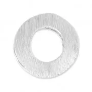 Pendentif design 19 mm pour polaris 8 et 10 mm  argenté satiné