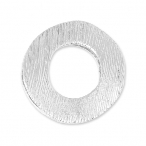 Pendentif design 19 mm pour polaris 8 et 10 mm  argenté satiné