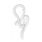 Pendentif design serpent 52 mm pour polaris ou ronde 10 mm argenté satiné|raw }}