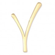 Pendentif design V 44x29 mm pour polaris ou ronde 10 mm doré satiné|raw }}