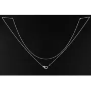 Tour de cou fin pour Miyuki Delica 11/0 avec maille Forçat 0,8x1 mm rhodié x 45cm