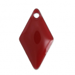 Sequins losanges 16x9 mm en métal et résine époxy - Rouge foncé x8