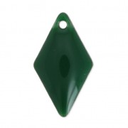 Sequins losanges 16x9 mm en métal et résine époxy - Vert Sapin x8