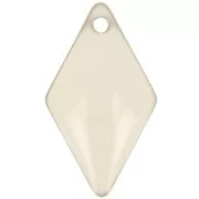 Sequins losanges 16x9 mm en métal et résine époxy - Crème x8