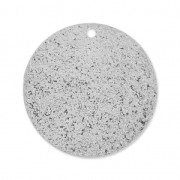 Sequins en métal diamanté rond 25 mm Argenté x4