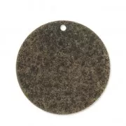 Sequins en métal diamanté rond 25 mm bronze x4