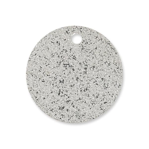 Sequins en métal diamanté rond 15 mm Argenté x5